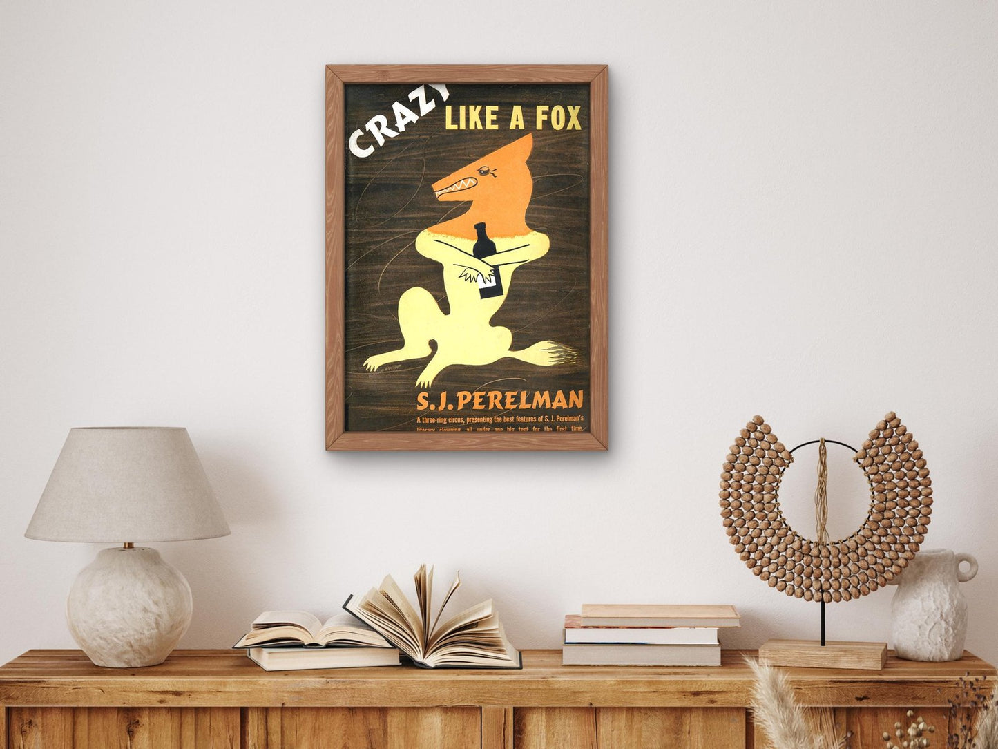 Crazy Like a Fox Jacket Drawing by E. McKnight Kauffer, 1945, Vintage Ads and Posters, fine art print