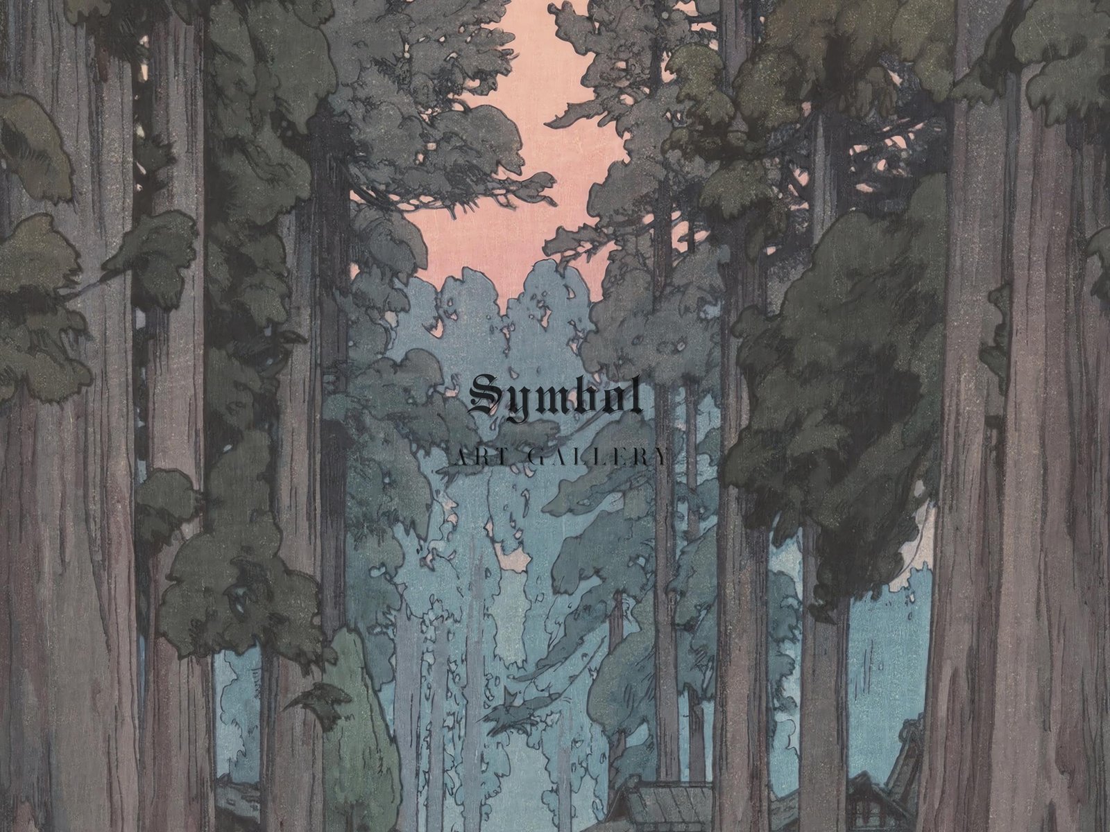 Cryptomeria Avenue by Hiroshi Yoshida, 1937, Japanese Woodblock Prints, fine art print