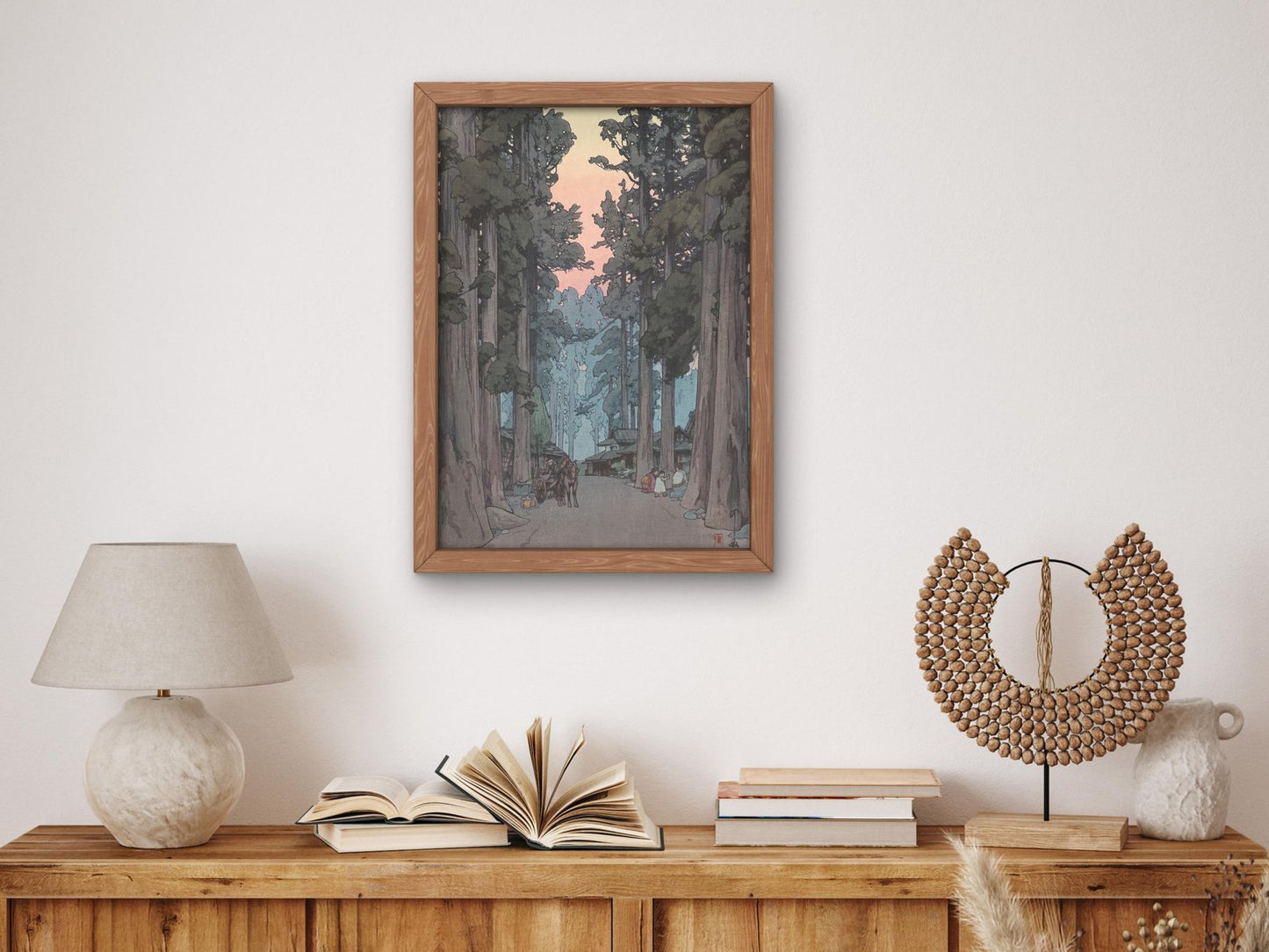 Cryptomeria Avenue by Hiroshi Yoshida, 1937, Japanese Woodblock Prints, fine art print