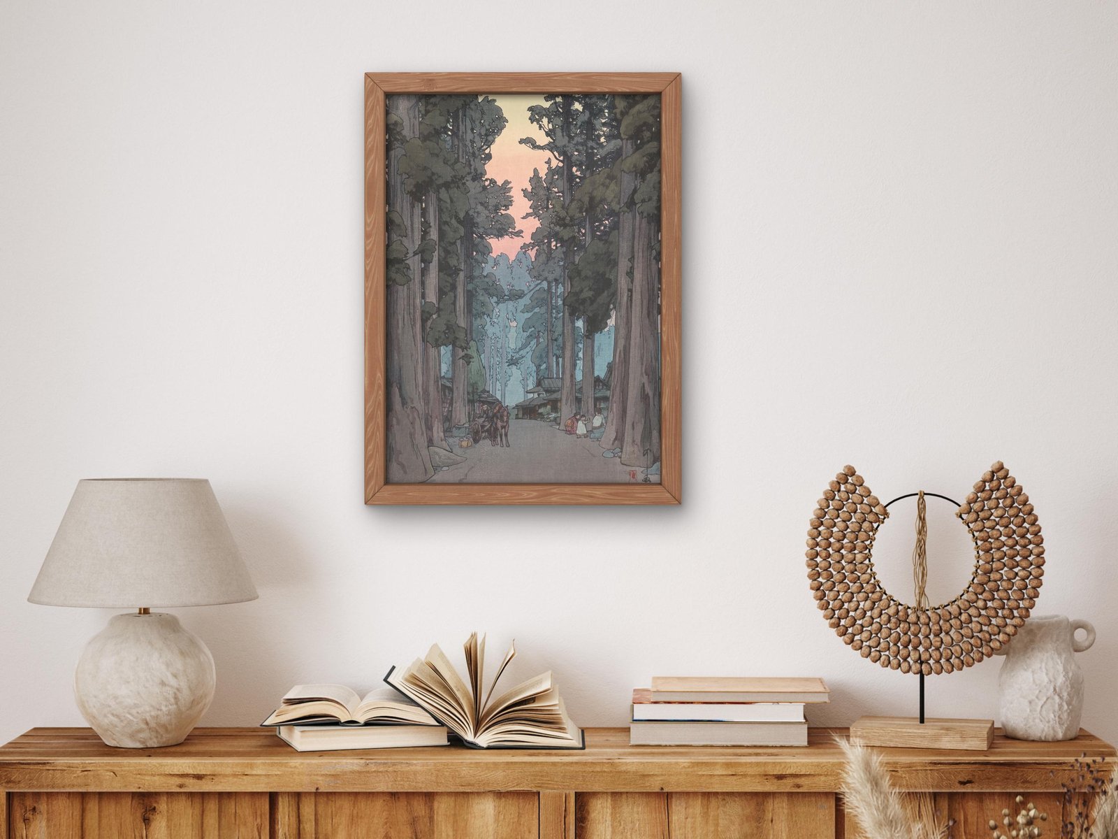 Cryptomeria Avenue by Hiroshi Yoshida, 1937, Japanese Woodblock Prints, fine art print