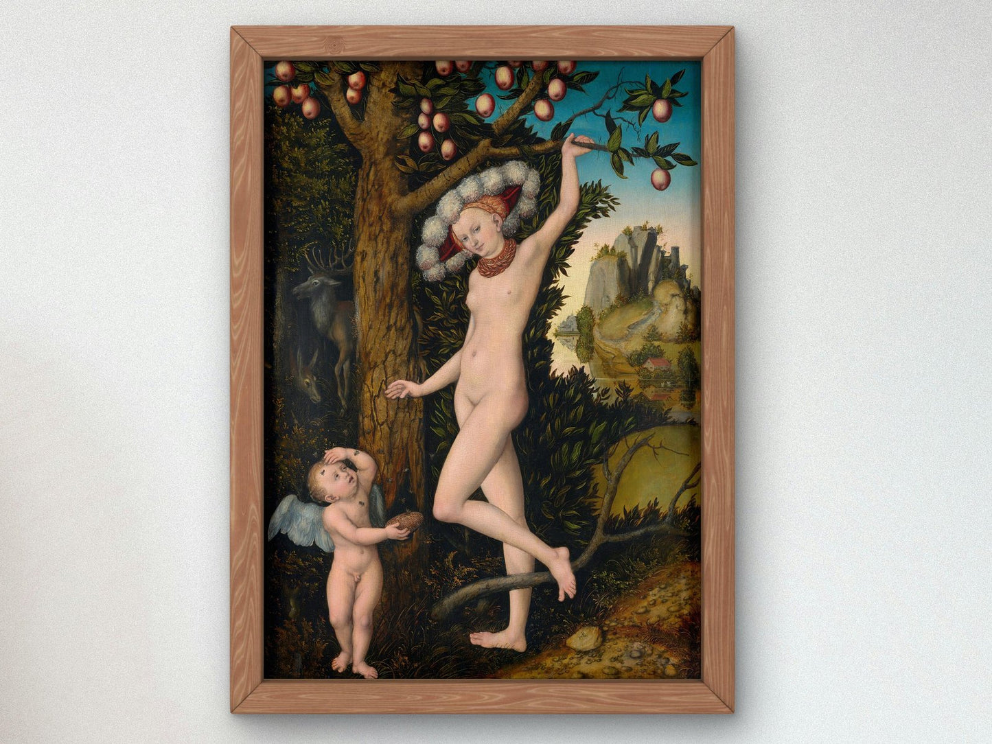 Cupid Complaining to Venus by Lucas Cranach the Elder, 1526, Renaissance, fine art print