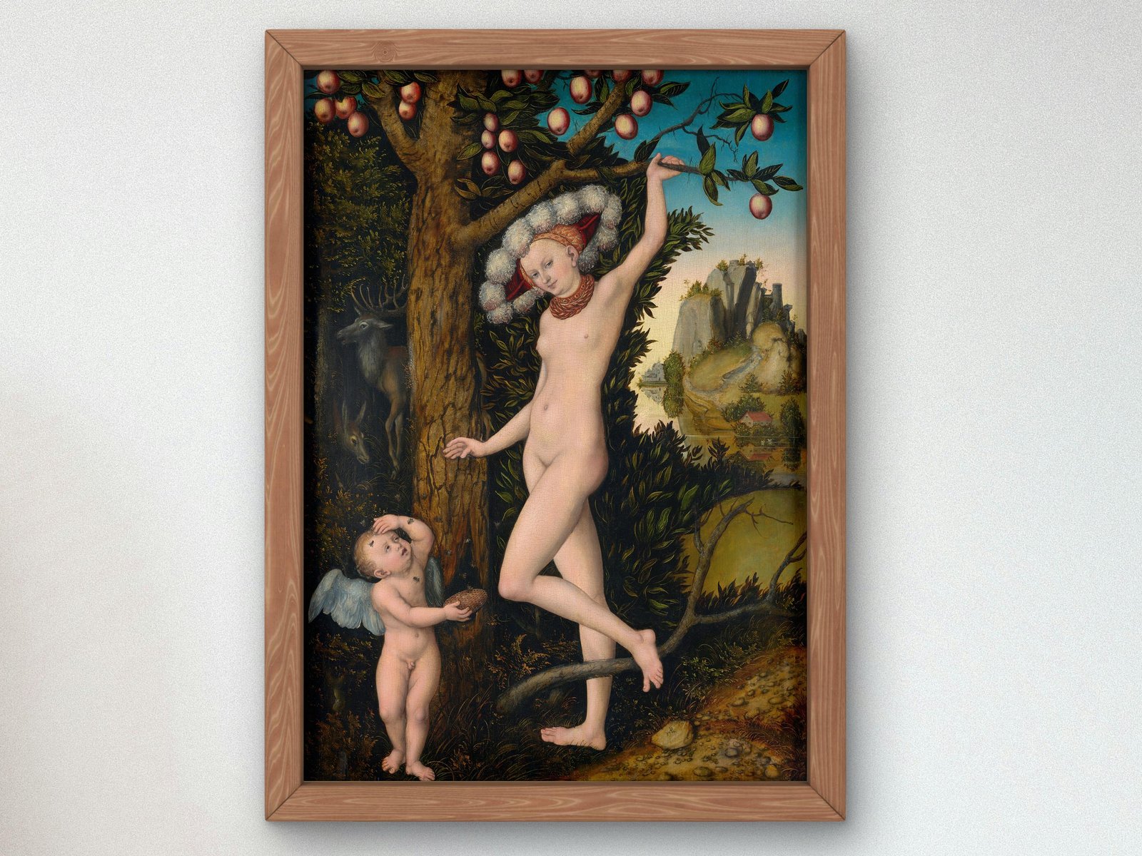Cupid Complaining to Venus by Lucas Cranach the Elder, 1526, Renaissance, fine art print