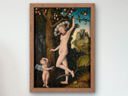 Cupid Complaining to Venus by Lucas Cranach the Elder, 1526, Renaissance, fine art print