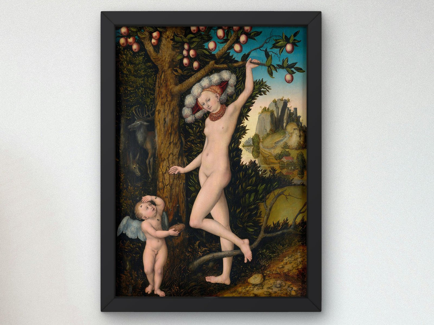 Cupid Complaining to Venus by Lucas Cranach the Elder, 1526, Renaissance, fine art print