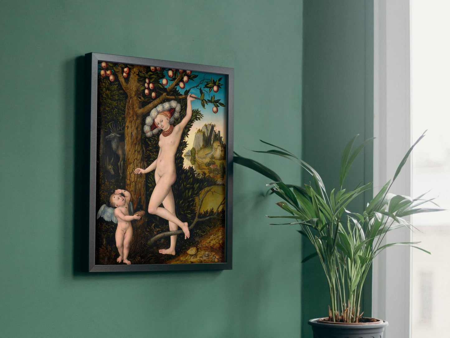 Cupid Complaining to Venus by Lucas Cranach the Elder, 1526, Renaissance, fine art print