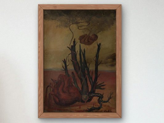 Cœur Cactus Fœtus by Frida Kahlo, 1932, Surrealism and Modern Art, fine art print