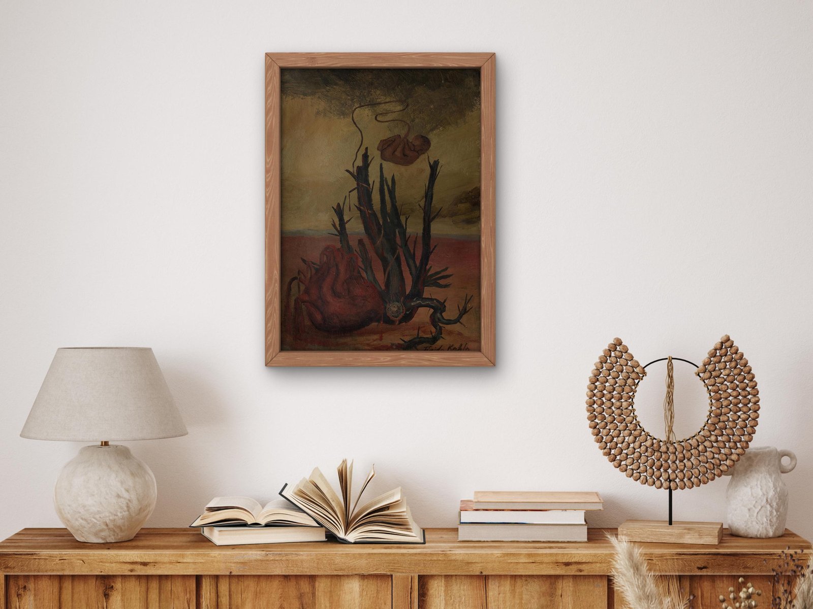 Cœur Cactus Fœtus by Frida Kahlo, 1932, Surrealism and Modern Art, fine art print