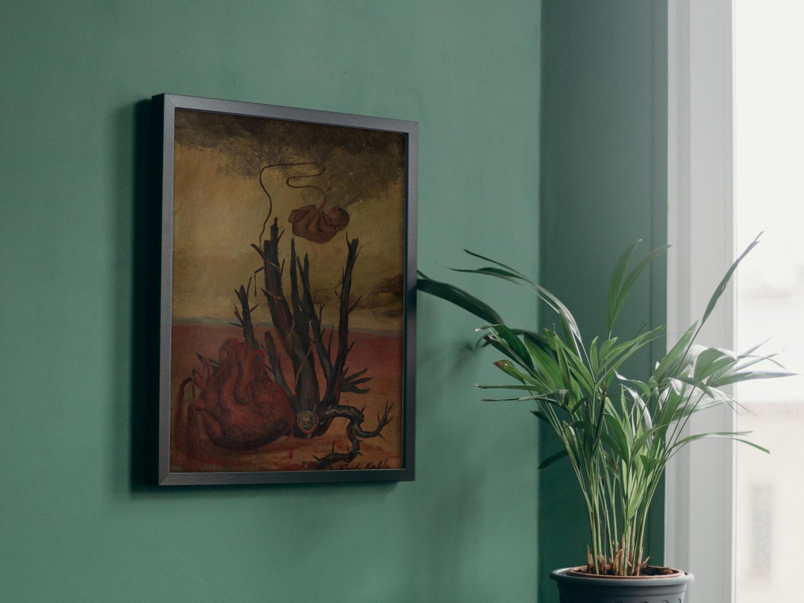 Cœur Cactus Fœtus by Frida Kahlo, 1932, Surrealism and Modern Art, fine art print
