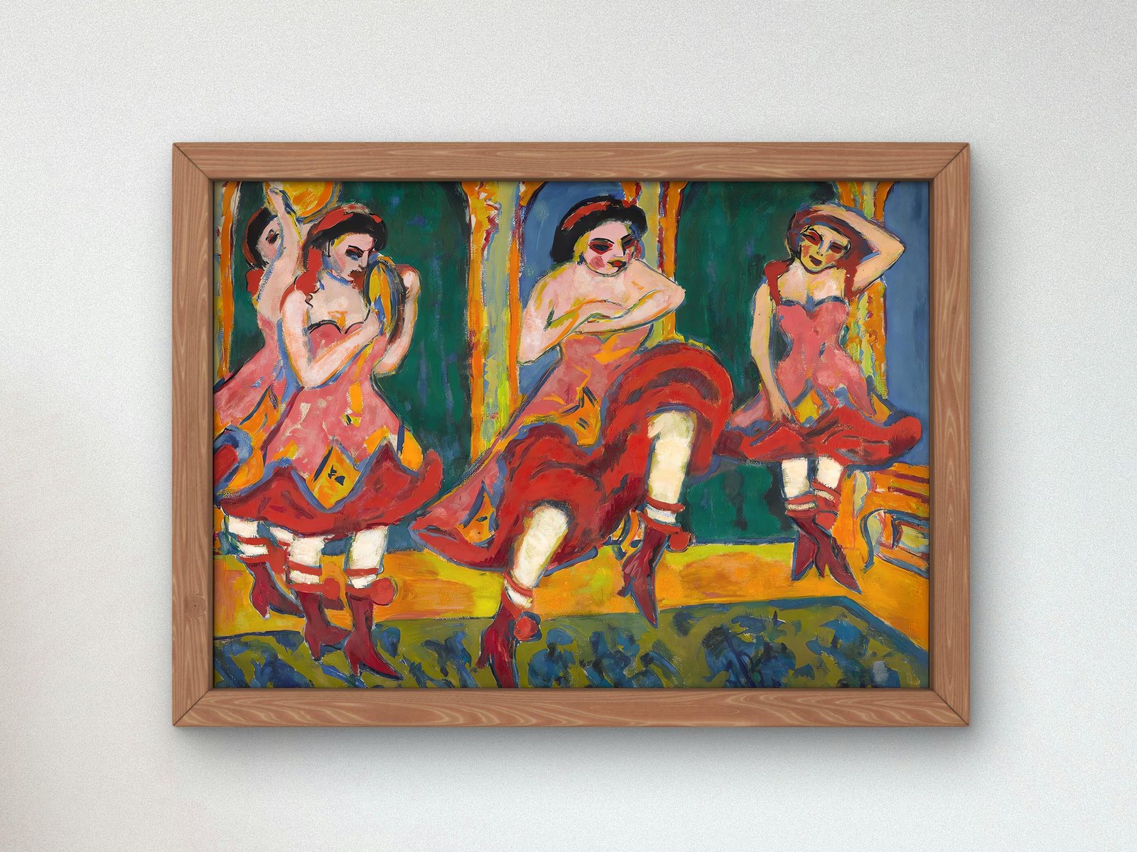 Czardas Dancers by Ernst Ludwig Kirchner, 1925, Expressionism and Fauvism, fine art print