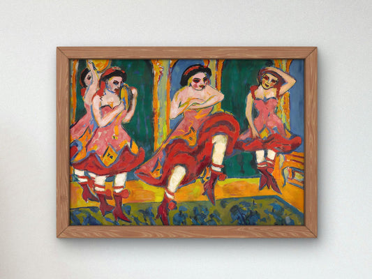 Czardas Dancers by Ernst Ludwig Kirchner, 1925, Expressionism and Fauvism, fine art print