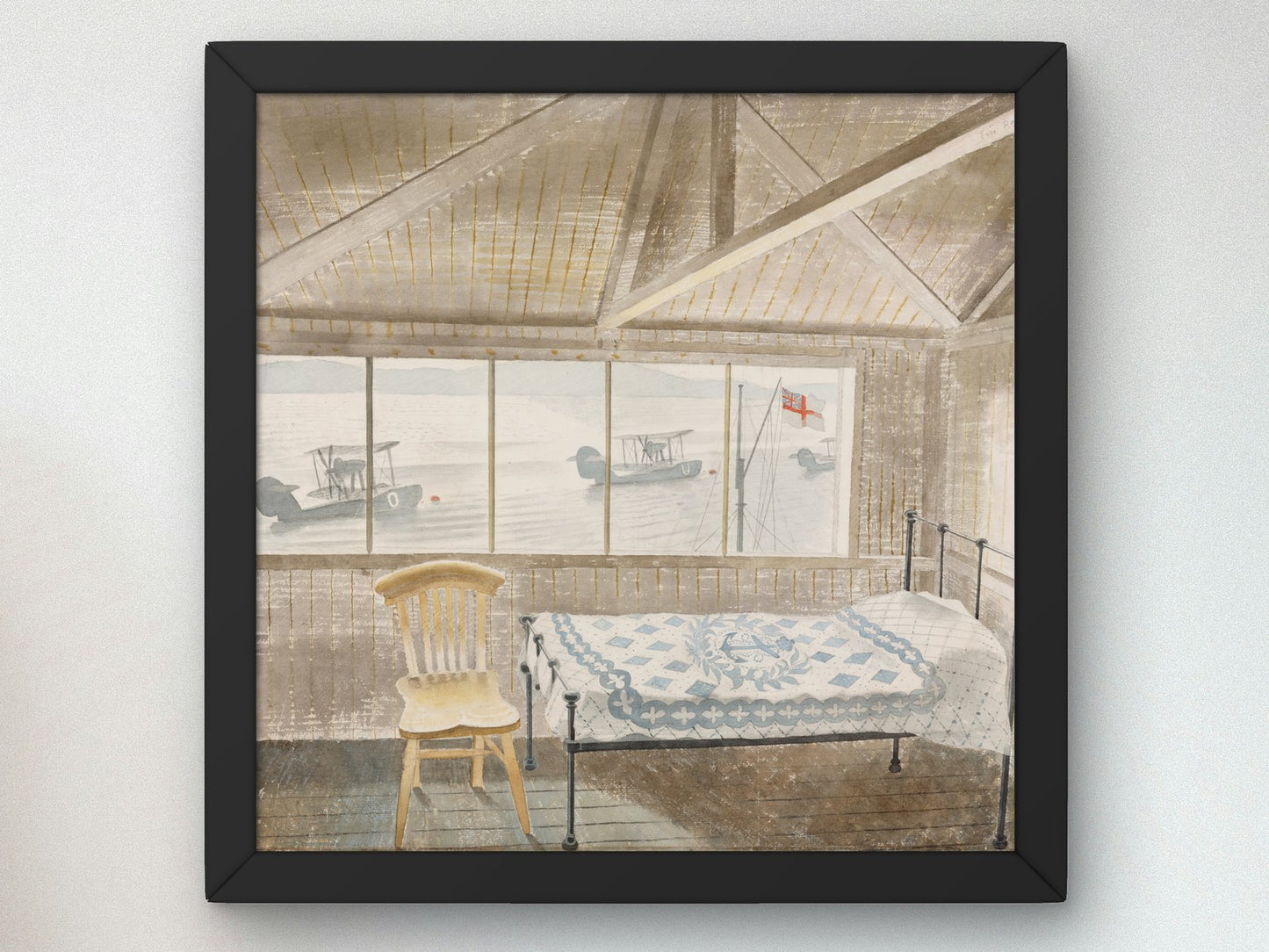 RNAS Sick Bay Dundee by Eric Ravilious 1941, Wall Art Print, Fine Art Reproduction, Museum Quality Decor, Poster