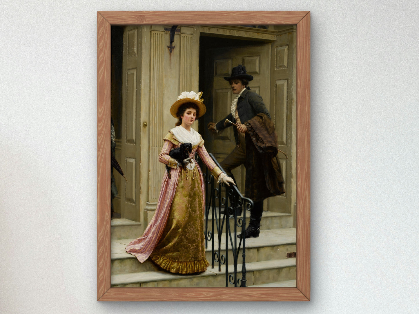 My Next Door Neighbour by Edmund Blair Leighton 1894, Wall Art Print, Fine Art Reproduction, Museum Quality Decor, Poster