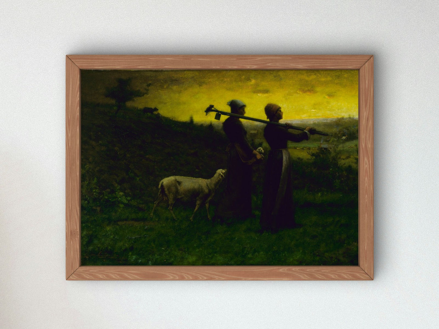 Bringing Home the New Born Lamb by Elliott Daingerfield 1890, Wall Art Print, Fine Art Reproduction, Museum Quality Decor, Poster