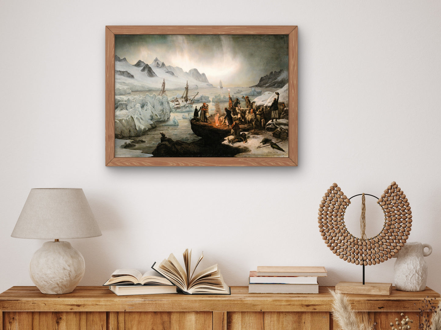 Shipwreck Victims on Icefloe by Francois Auguste Biard 1876, Wall Art Print, Fine Art Reproduction, Museum Quality Decor, Poster