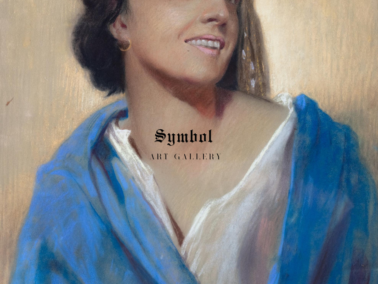 Smiling Woman by Feliks Michał Wygrzywalski, Wall Art Print, Fine Art Reproduction, Museum Quality Decor, Poster