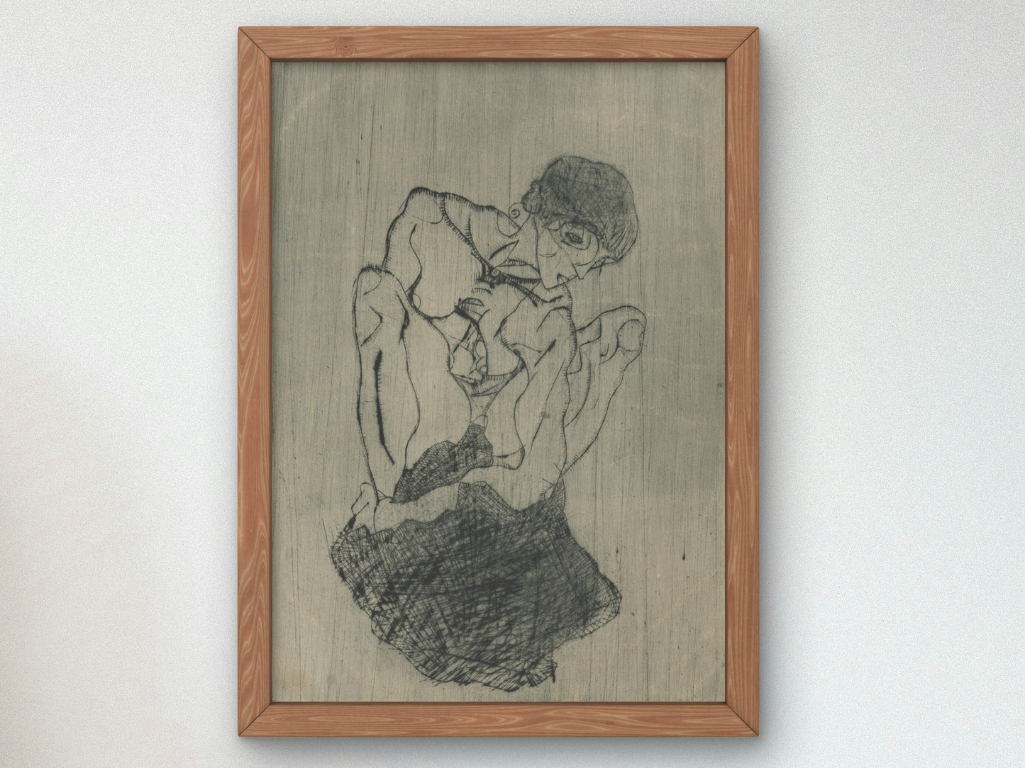 Sorrow by Egon Schiele 1914, Wall Art Print, Fine Art Reproduction, Museum Quality Decor, Poster