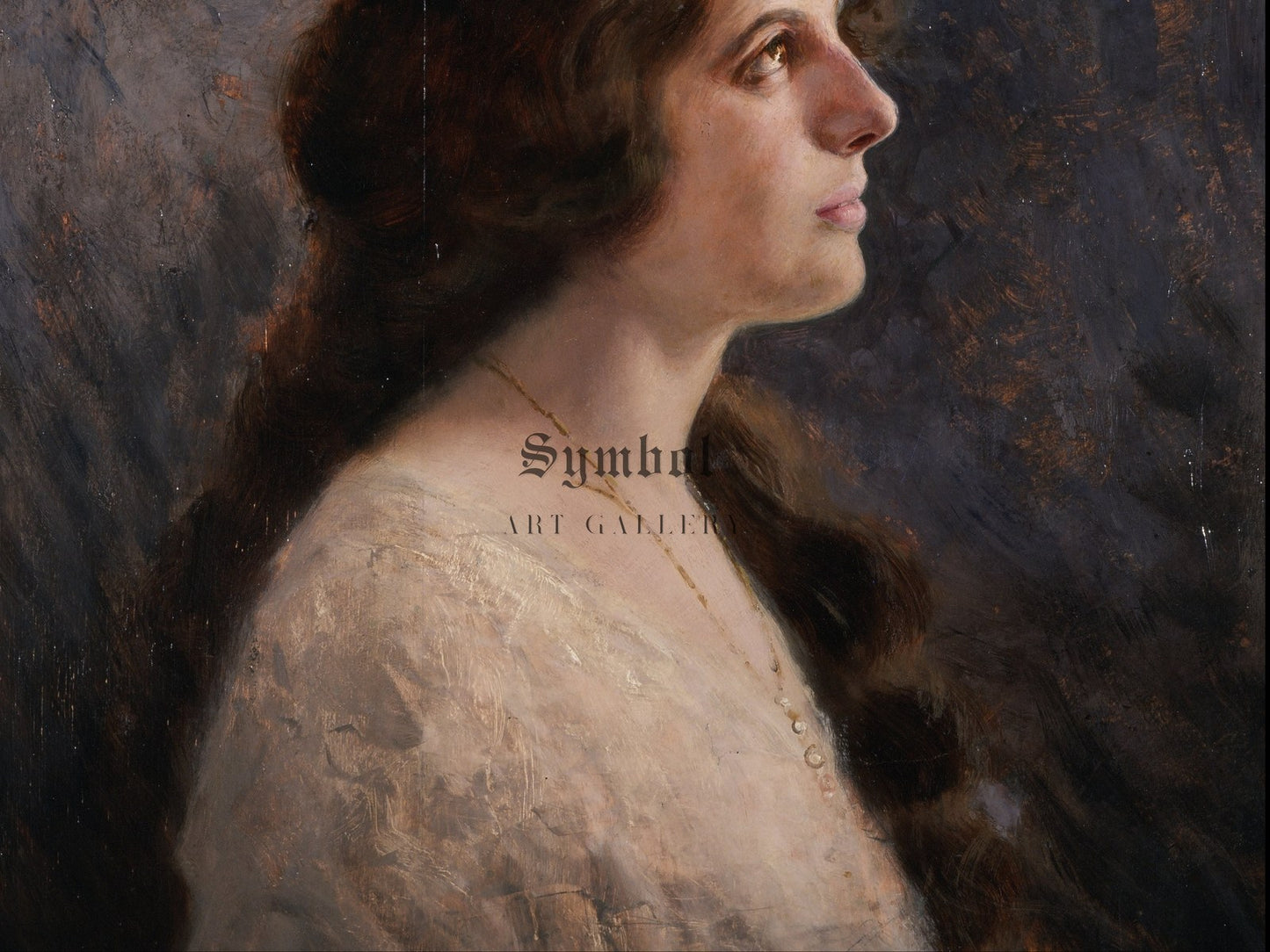 Portrait of Mrs Guarrasi by Ettore De Maria Bergler 1923, Wall Art Print, Fine Art Reproduction, Museum Quality Decor, Poster