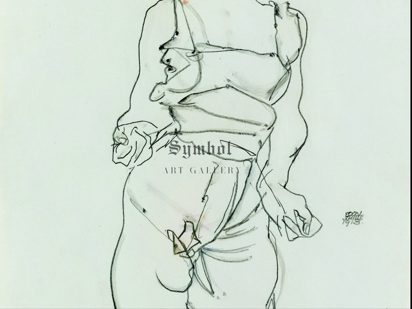 Woman in Underclothes and Stockings by Egon Schiele 1913, Wall Art Print, Fine Art Reproduction, Museum Quality Decor, Poster