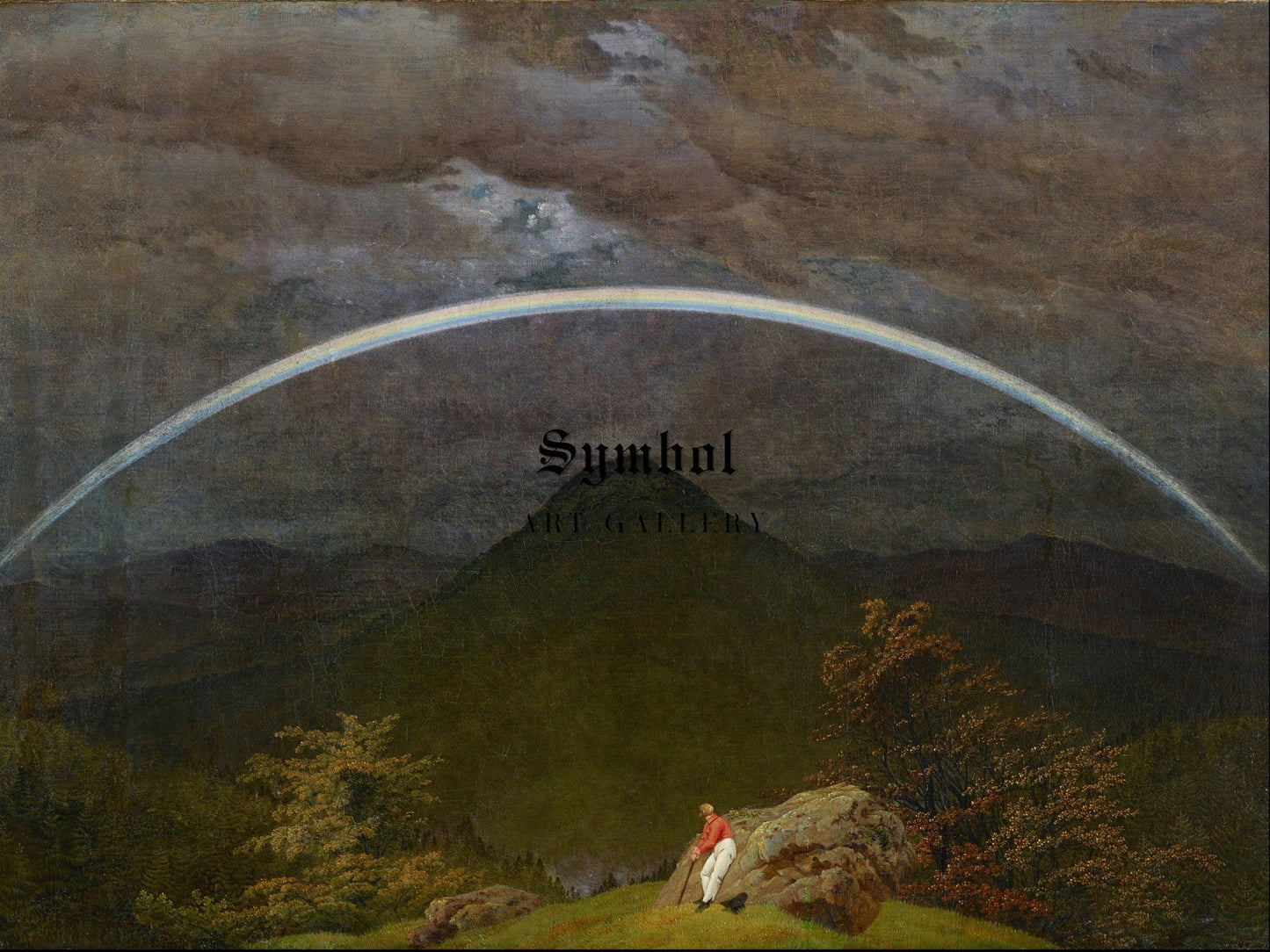 Mountain Landscape with Rainbow by Caspar David Friedrich 1810, Wall Art Print, Fine Art Reproduction, Museum Quality Decor, Poster