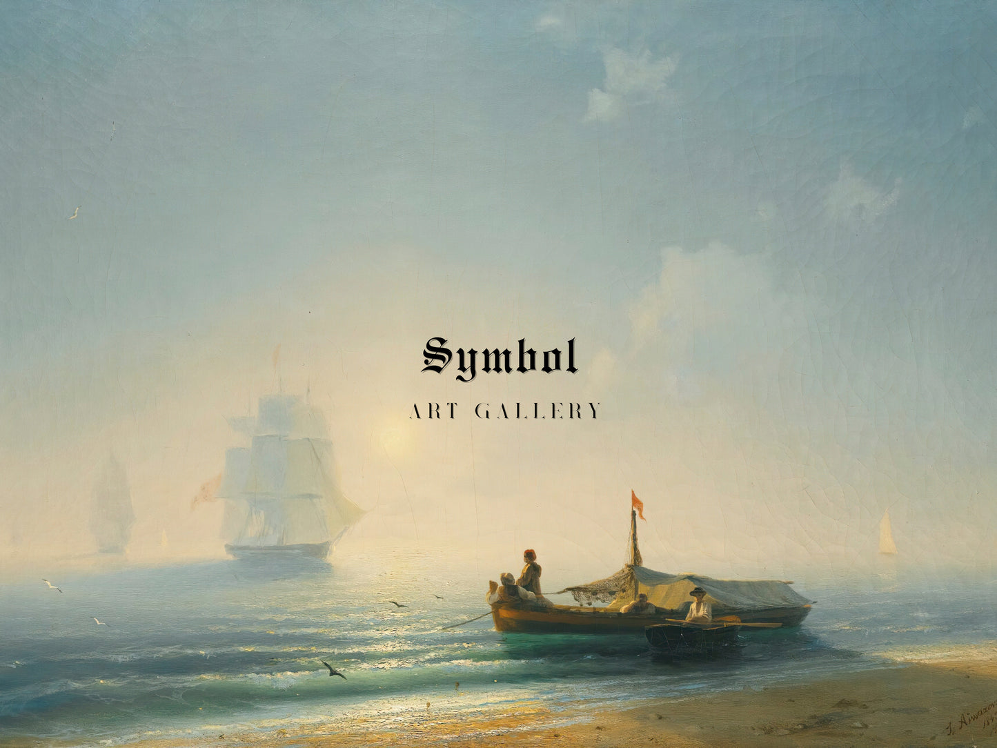 Fishermen at Dawn, Naples by Ivan Konstantinovich Aivazovsky 1843, Wall Art Print, Fine Art Reproduction, Museum Quality Decor, Poster