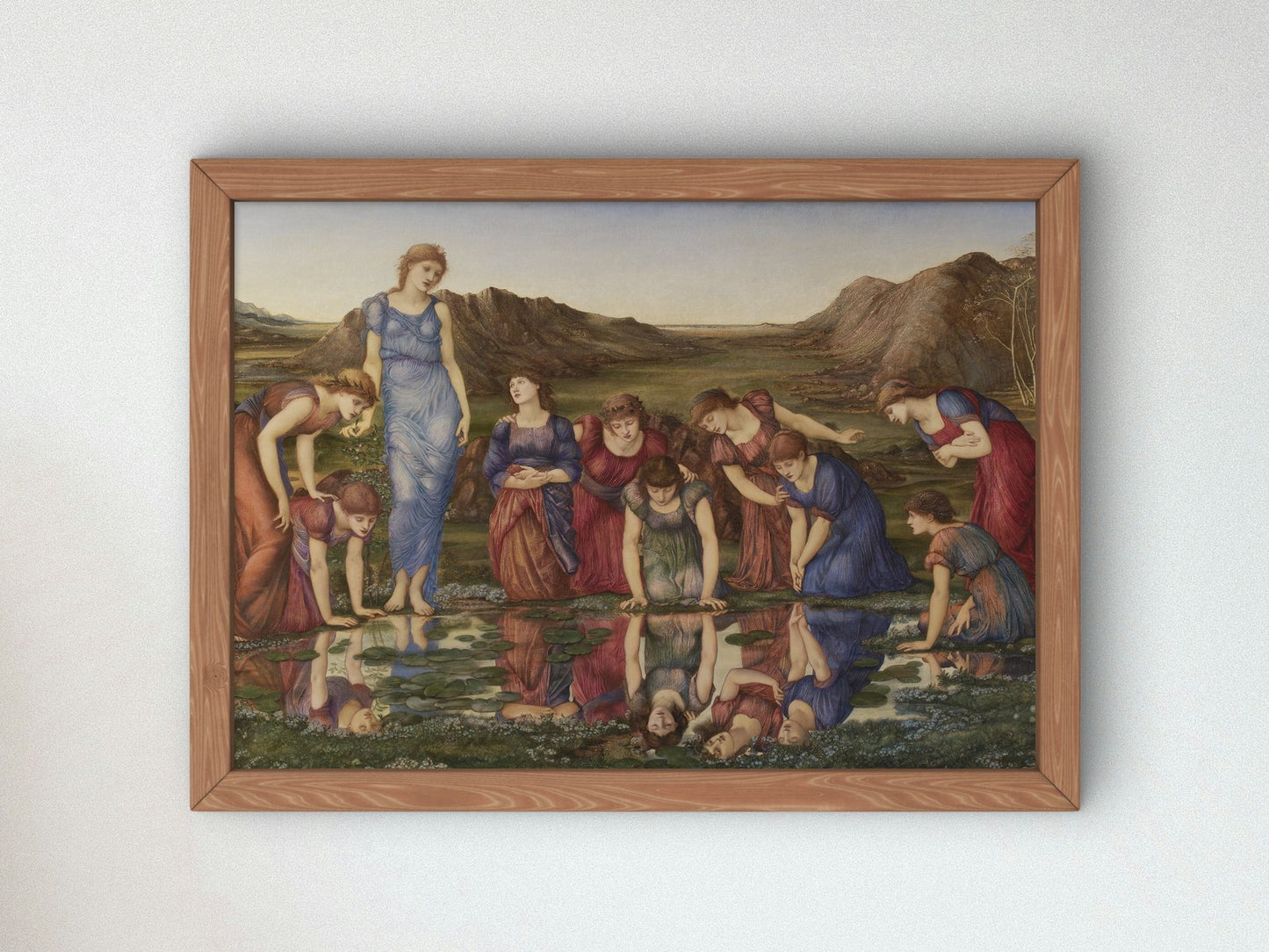 The Mirror of Venus by Edward Burne Jones 1877, Wall Art Print, Fine Art Reproduction, Museum Quality Decor, Poster