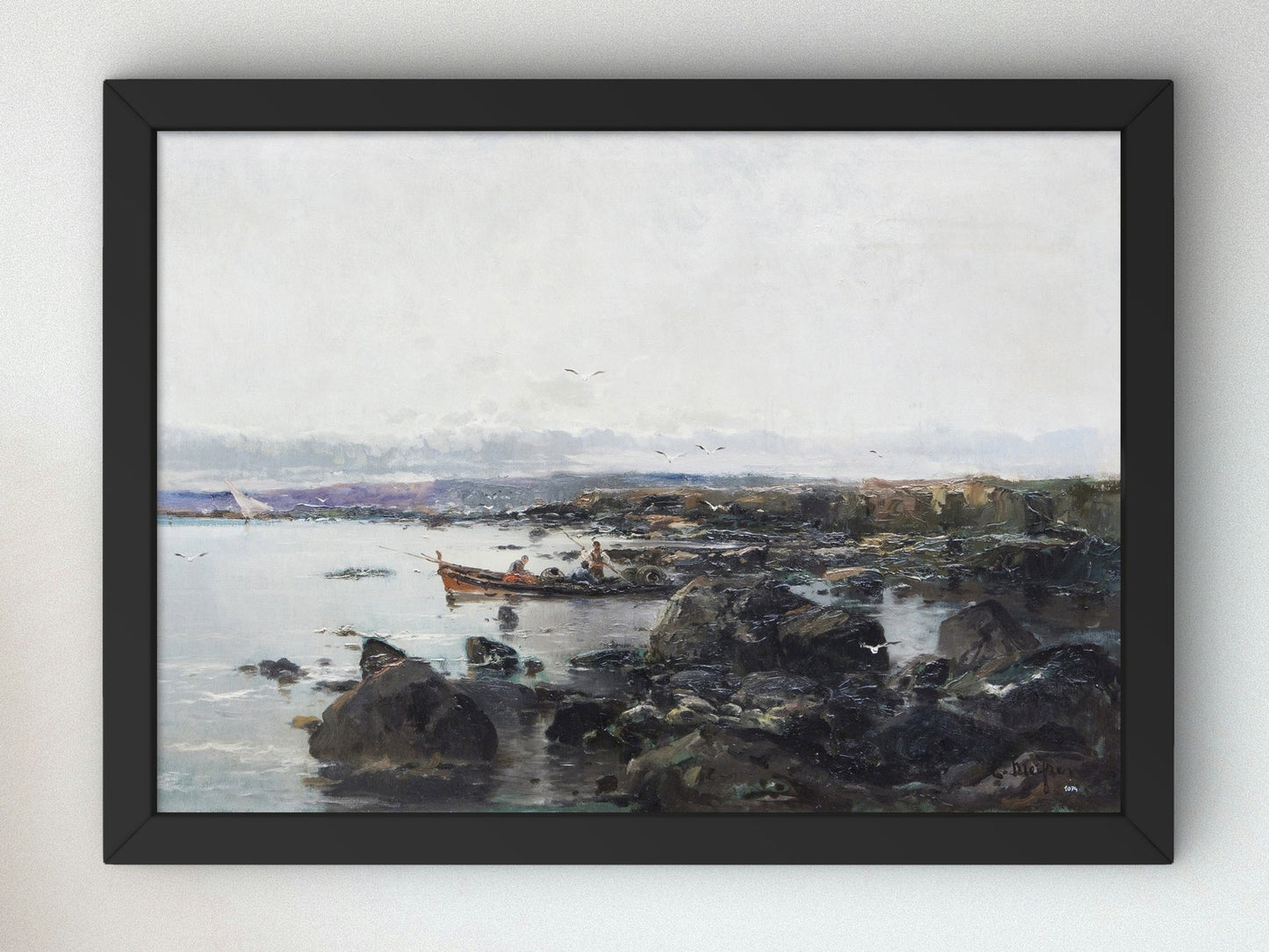 Seascape by Eliseo Meifrén, Wall Art Print, Fine Art Reproduction, Museum Quality Decor, Poster