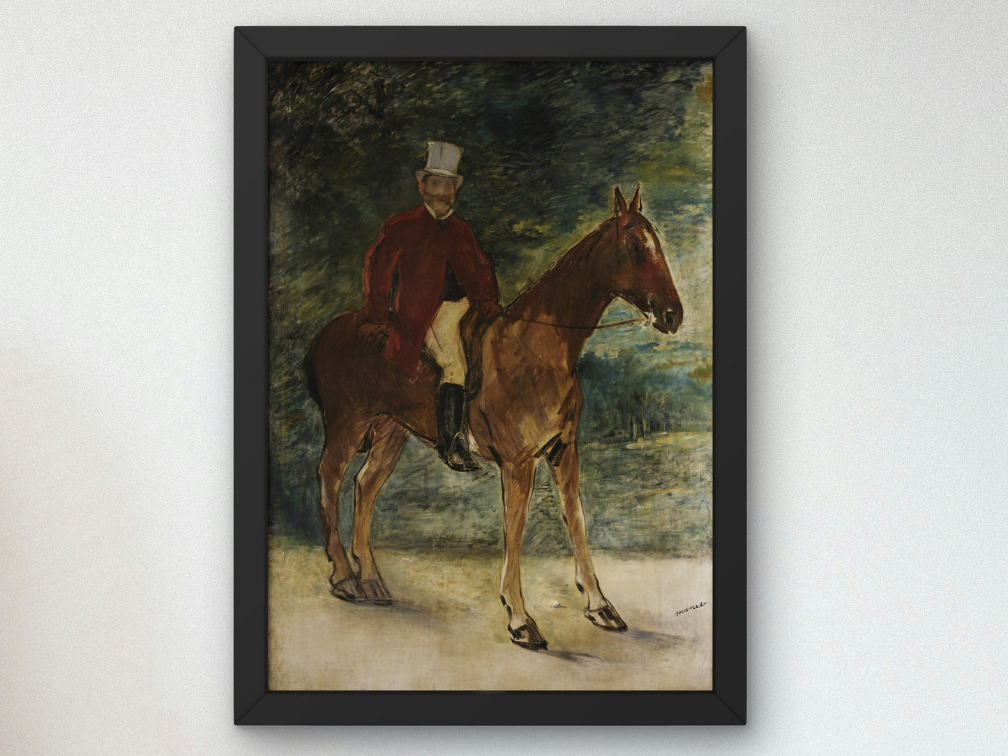 Portrait of M. Arnaud on Horseback by Édouard Manet 1875, Wall Art Print, Fine Art Reproduction, Museum Quality Decor, Poster