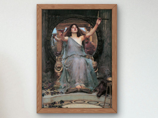 Circe Offering the Cup to Odysseus by John William Waterhouse 1891, Wall Art Print, Fine Art Reproduction, Museum Quality Decor, Poster