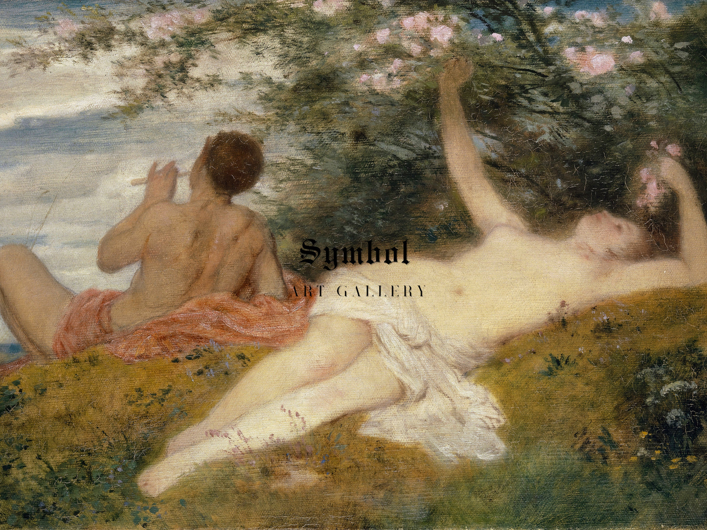 Spring by Arnold Böcklin 1862, Wall Art Print, Fine Art Reproduction, Museum Quality Decor, Poster