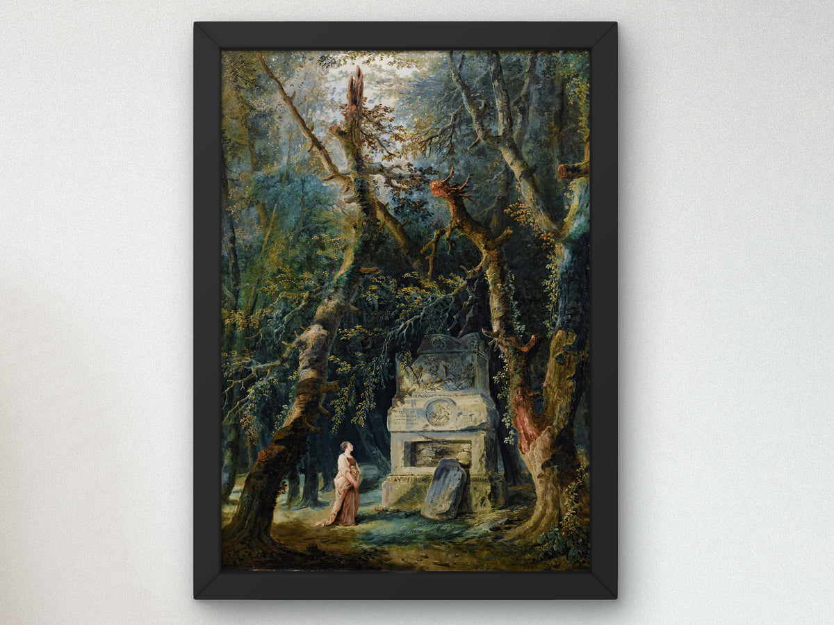 The Solitary Walk by Hubert Robert 1777, Wall Art Print, Fine Art Reproduction, Museum Quality Decor, Poster