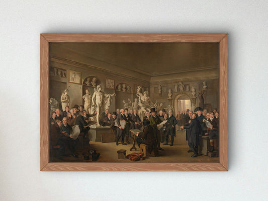 The Sculpture Gallery of the Felix Meritis Society by Adriaan de Lelie 1806, Wall Art Print, Fine Art Reproduction, Museum Quality Decor