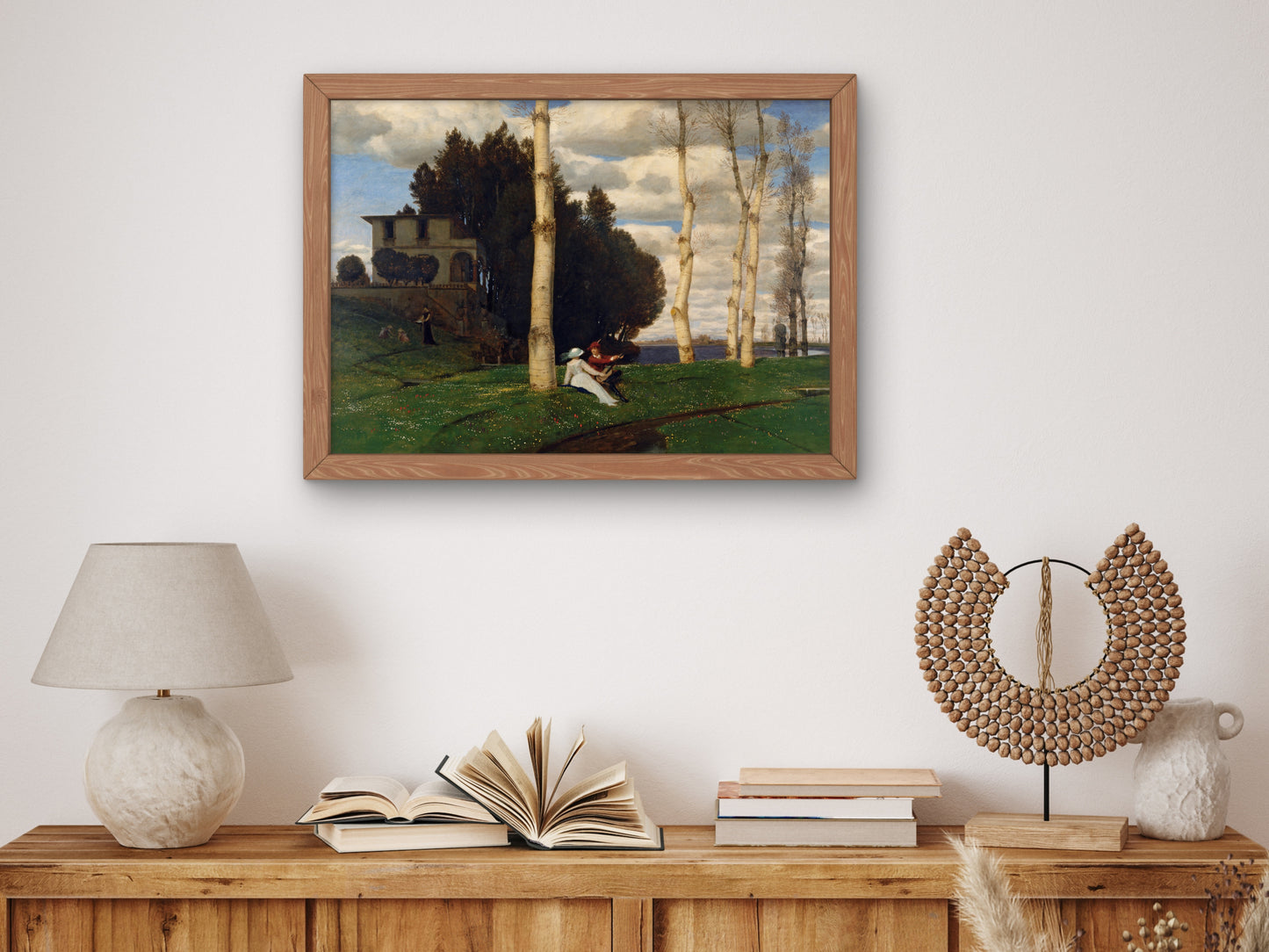 Spring Day The Three Life Ages by Arnold Böcklin 1883, Wall Art Print, Fine Art Reproduction, Museum Quality Decor, Poster