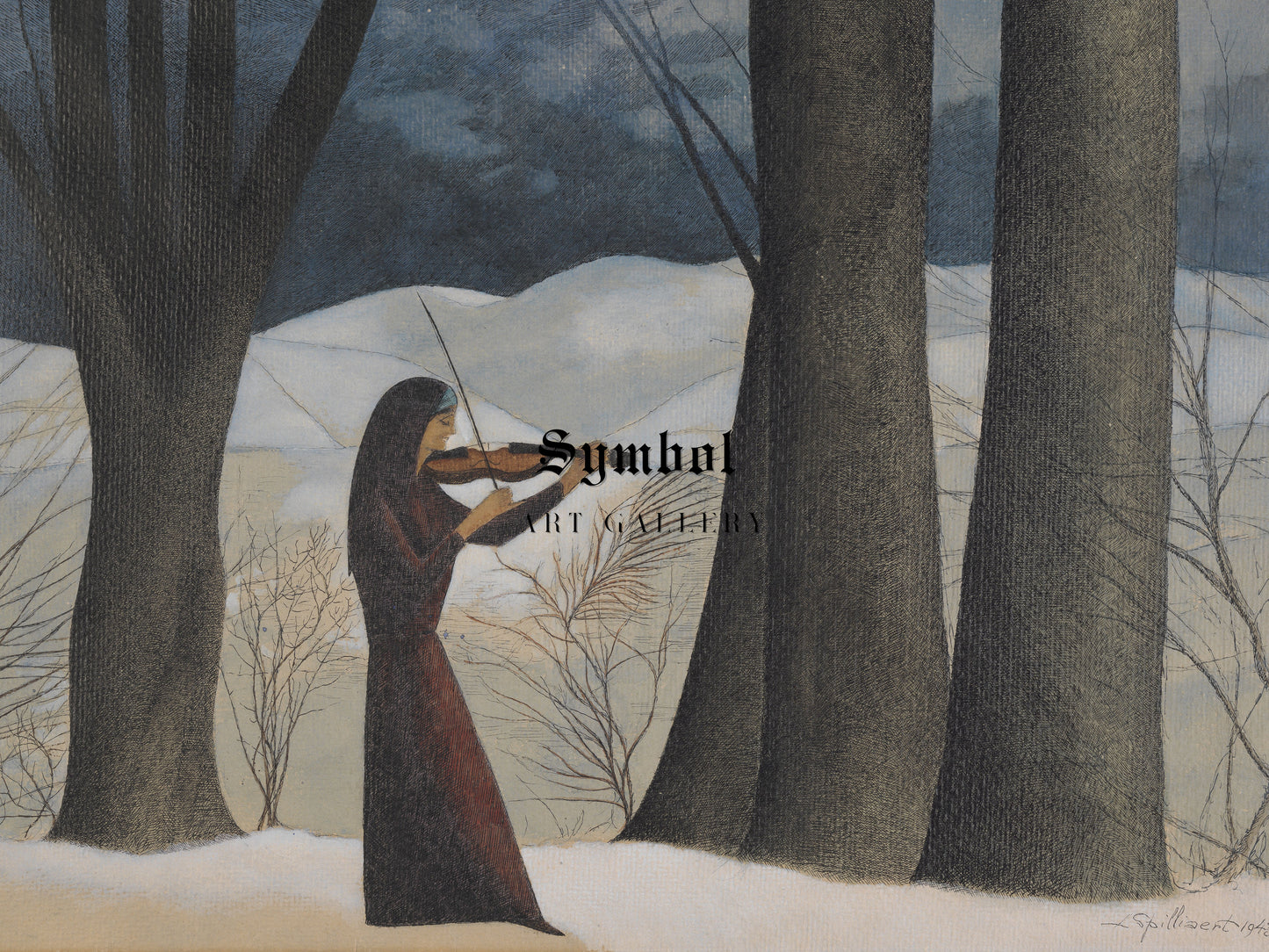 Winter Music by Léon Spilliaert 1943, Wall Art Print, Fine Art Reproduction, Museum Quality Decor, Poster