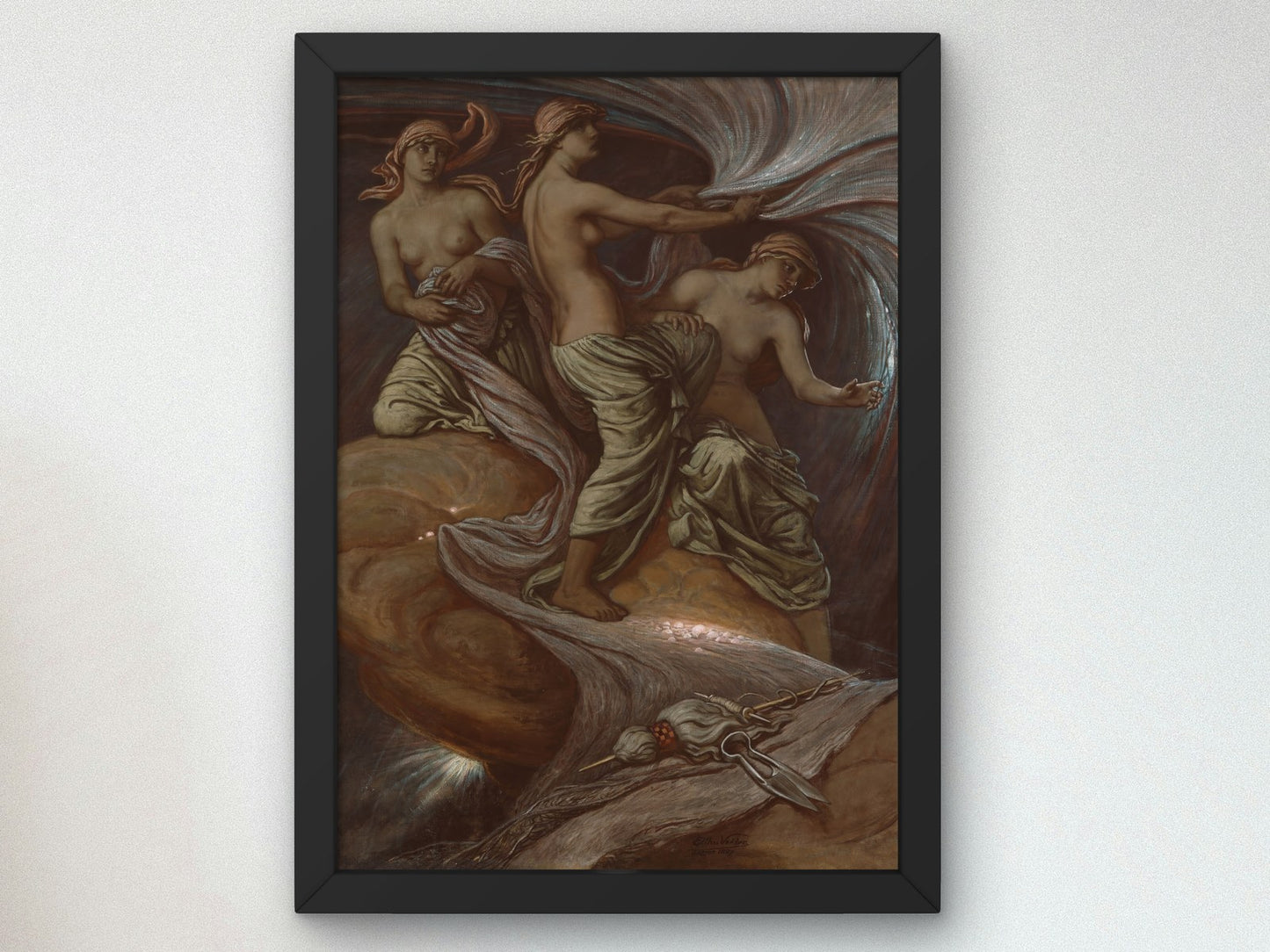 The Fates Gathering in the Stars by Elihu Vedder 1887, Wall Art Print, Fine Art Reproduction, Museum Quality Decor, Poster