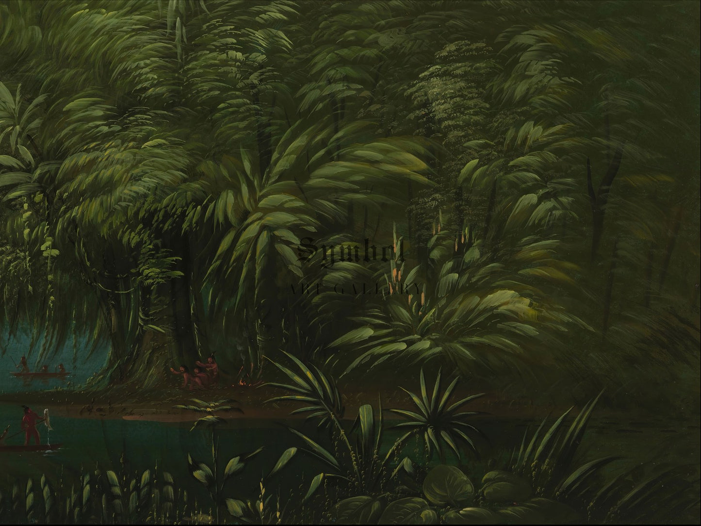 Luxuriant Forest on the Bank of the Amazon by George Catlin 1869, Wall Art Print, Fine Art Reproduction, Museum Quality Decor, Poster