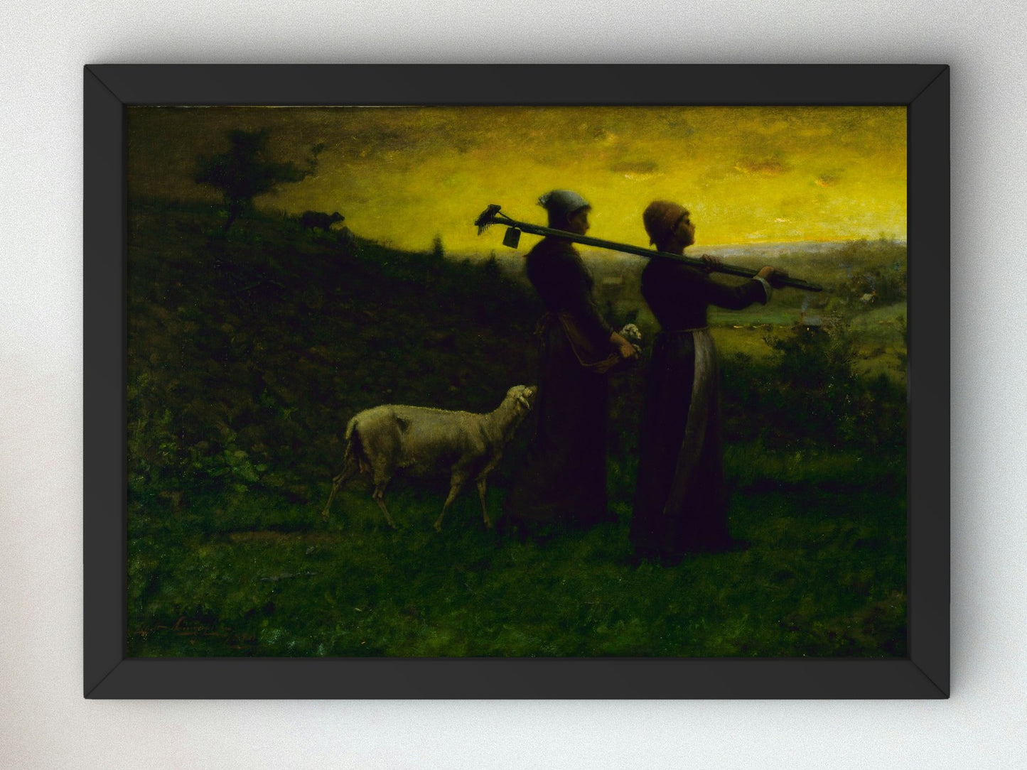 Bringing Home the New Born Lamb by Elliott Daingerfield 1890, Wall Art Print, Fine Art Reproduction, Museum Quality Decor, Poster