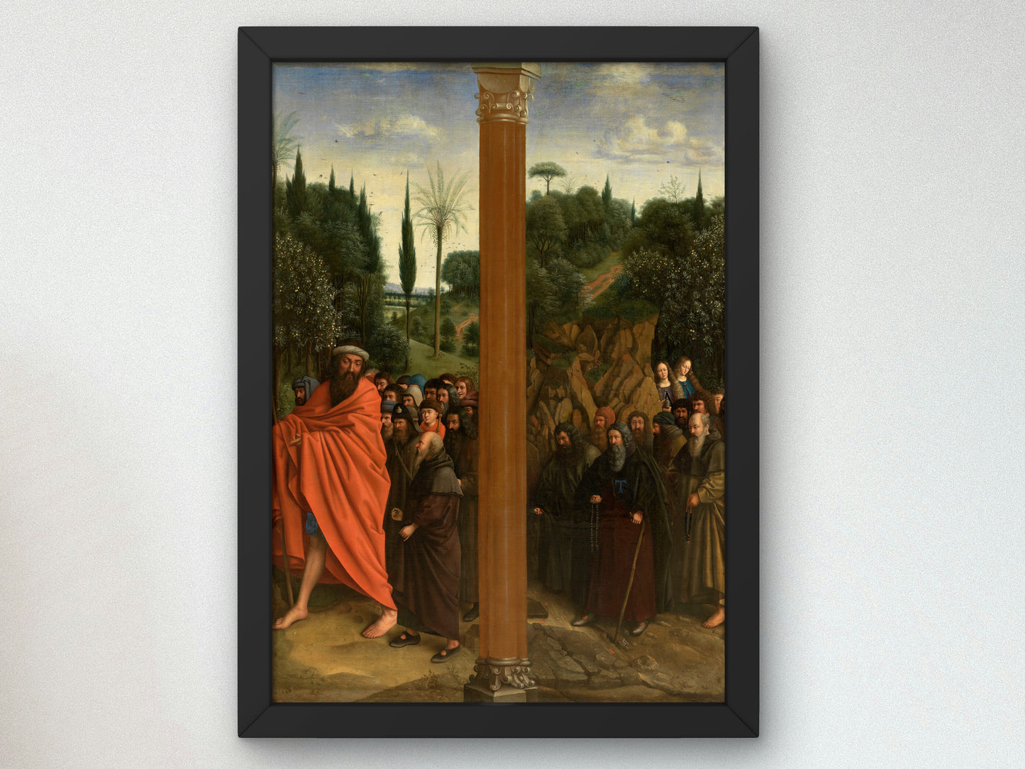 Holy Hermits and Holy Pilgrims by Jan van Eyck, Wall Art Print, Fine Art Reproduction, Museum Quality Decor, Poster