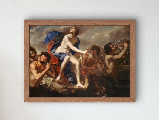 The Triumph of Galatea by Bernardo Cavallino 1650, Wall Art Print, Fine Art Reproduction, Museum Quality Decor, Poster