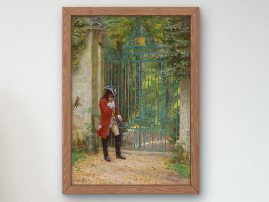 The Appointed Time by Edmund Blair Leighton 1890, Wall Art Print, Fine Art Reproduction, Museum Quality Decor, Poster