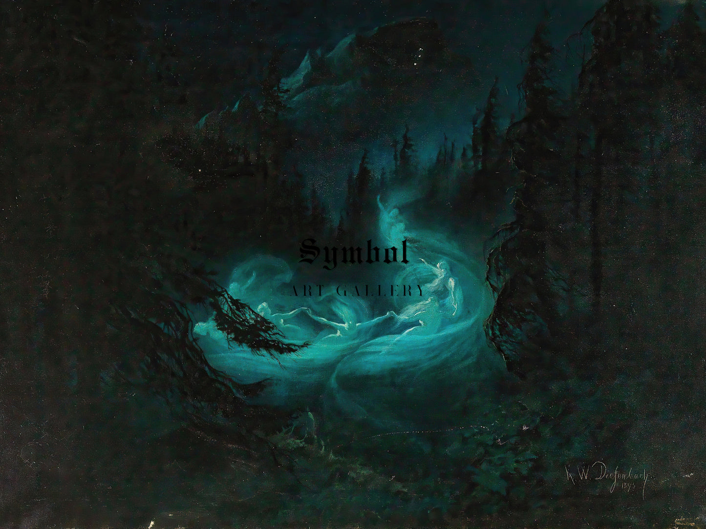 The Fairy Dance by Karl Wilhelm Diefenbach 1895, Wall Art Print, Fine Art Reproduction, Museum Quality Decor, Poster