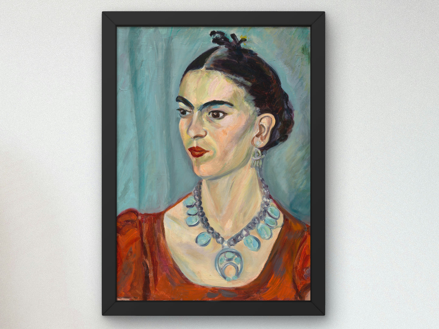 Portrait of Frida Kahlo by , Wall Art Print, Fine Art Reproduction, Museum Quality Decor, Poster