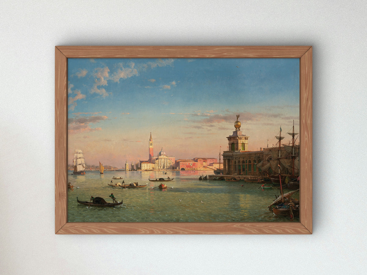 The Palazzo Piscani, Venice by Friedrich von Nerly, Wall Art Print, Fine Art Reproduction, Museum Quality Decor, Poster
