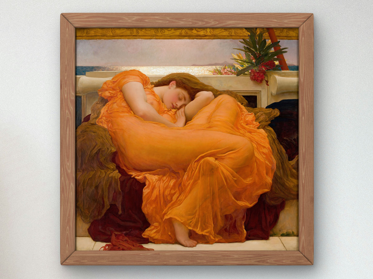 Flaming June by Frederic Leighton 1895, Wall Art Print, Fine Art Reproduction, Museum Quality Decor, Poster