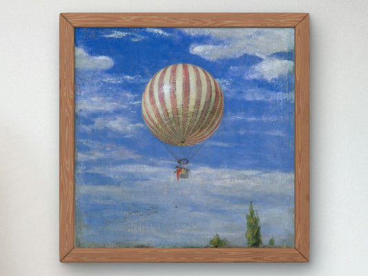 The Balloon by Pál Szinyei Merse 1878, Wall Art Print, Fine Art Reproduction, Museum Quality Decor, Poster