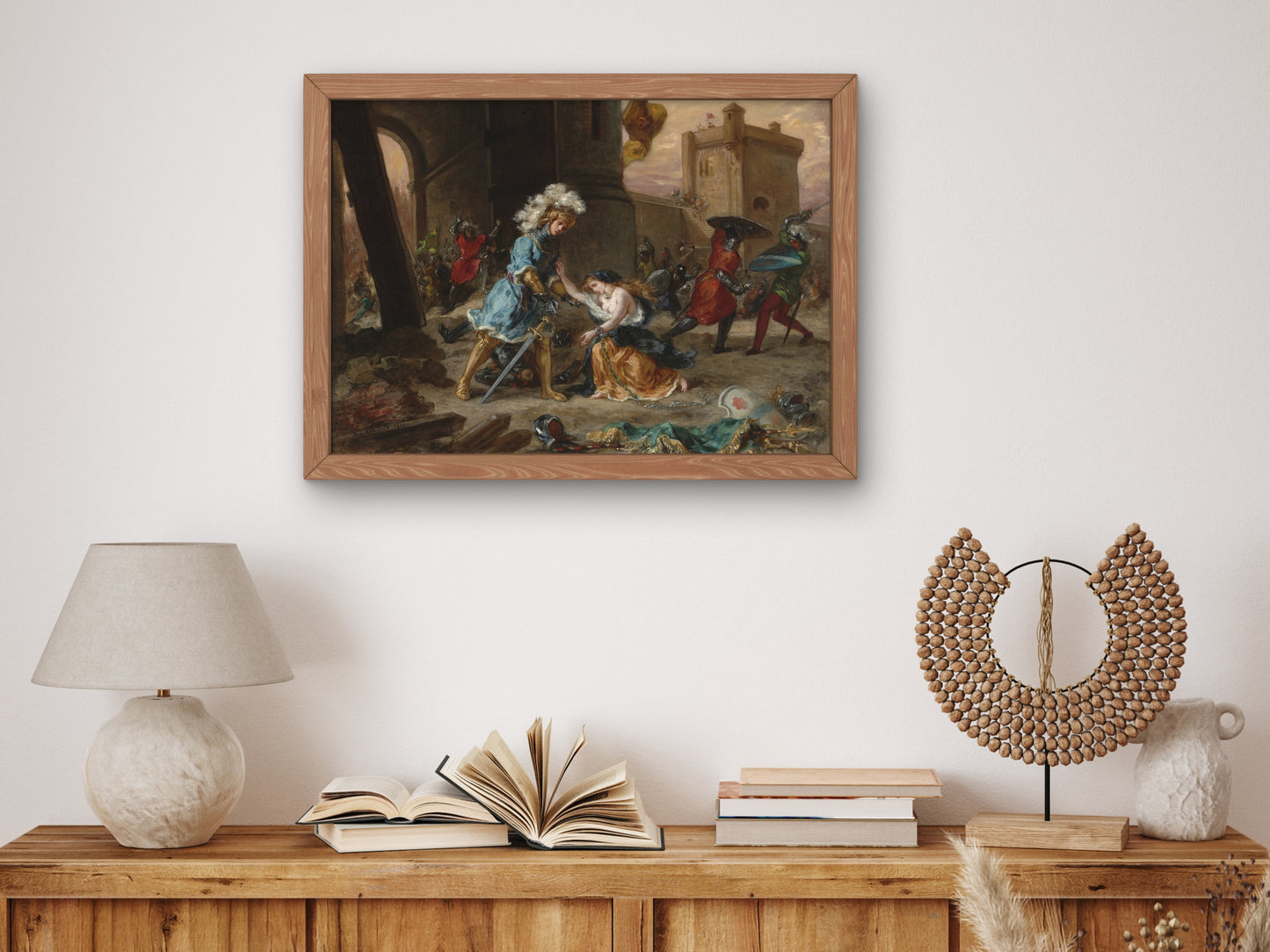 Scene from the Romance of Amadis de Gaule by Eugène Delacroix 1860, Wall Art Print, Fine Art Reproduction, Museum Quality Decor, Poster