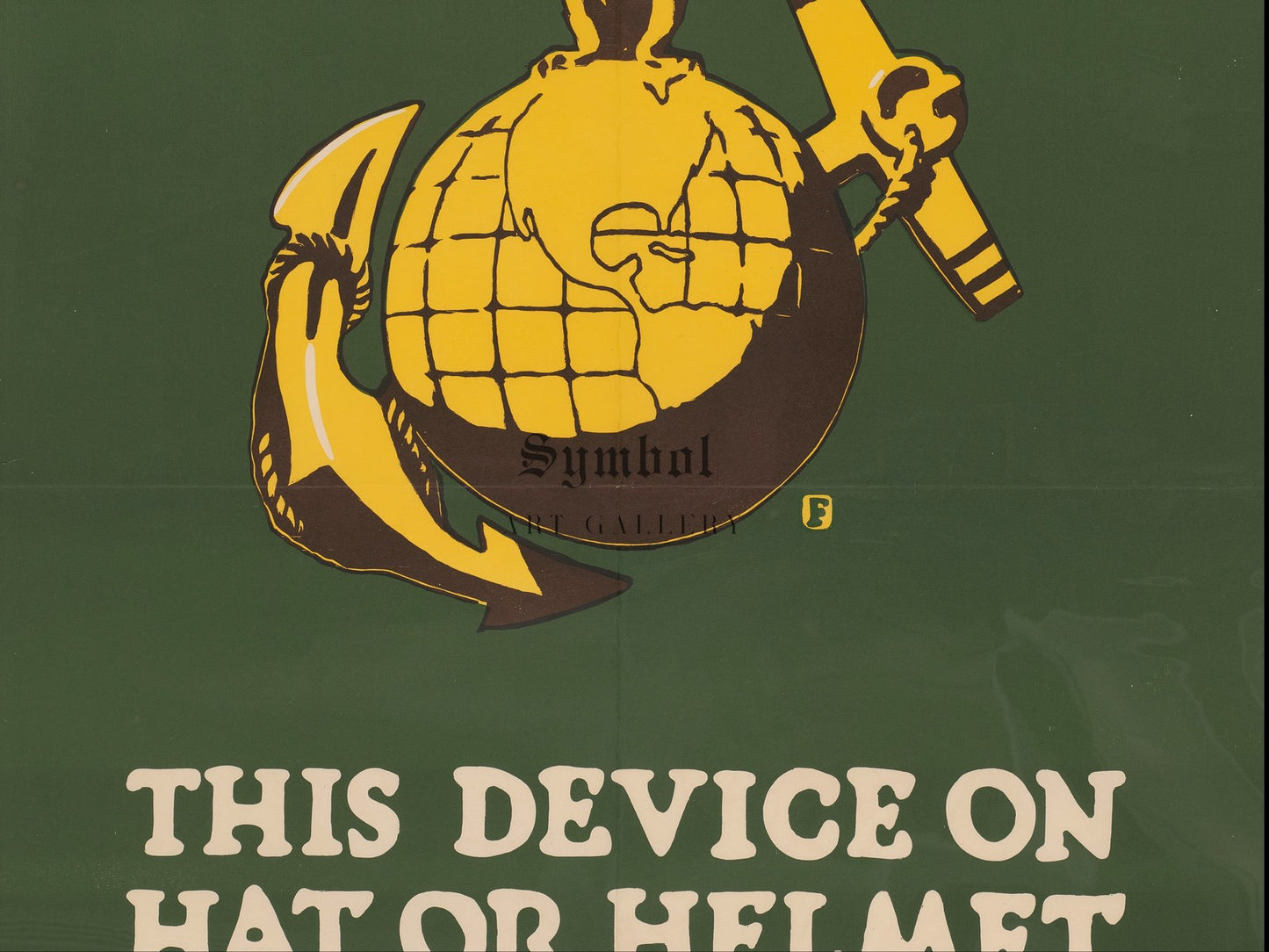 This Device on Hat or Helmet Means U.S. Marines by Charles Buckles Falls 1918, Wall Art Print, Fine Art Reproduction, Museum Quality Decor