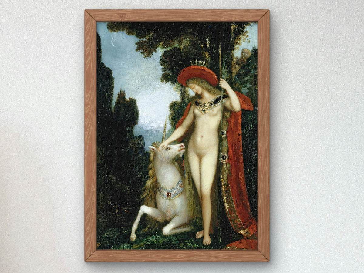 The Unicorn by Gustave Moreau, Wall Art Print, Fine Art Reproduction, Museum Quality Decor, Poster