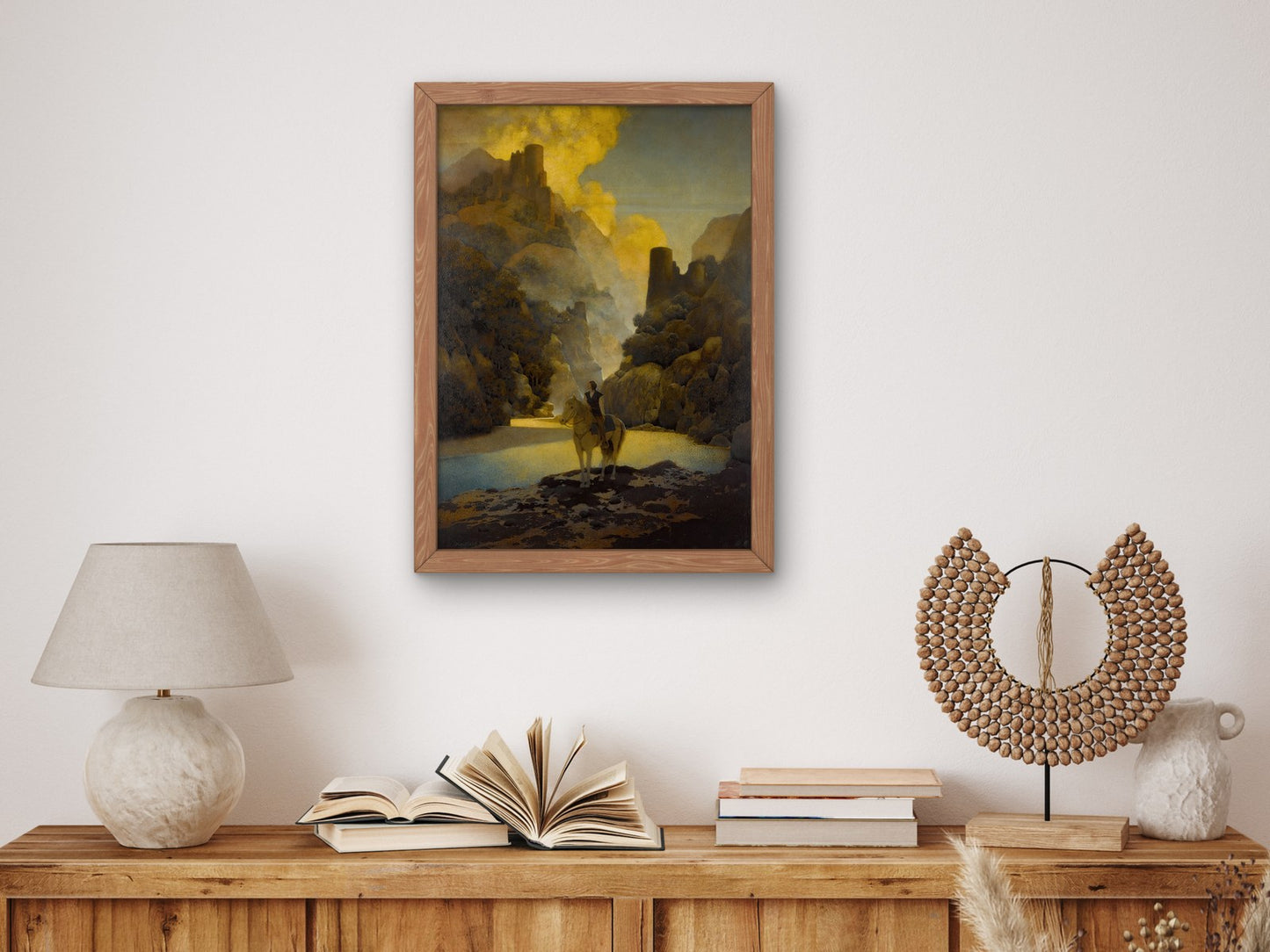 Romance Aucassin Seeks For Nicolette by Maxfield Parrish 1903, Wall Art Print, Fine Art Reproduction, Museum Quality Decor, Poster