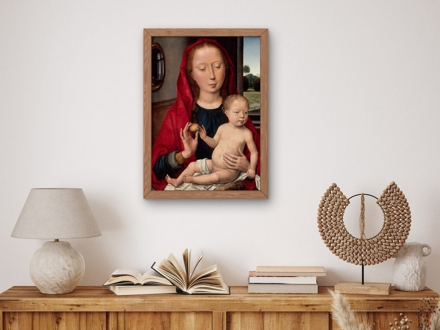 Virgin and Child by Hans Memling 1485, Wall Art Print, Fine Art Reproduction, Museum Quality Decor, Poster