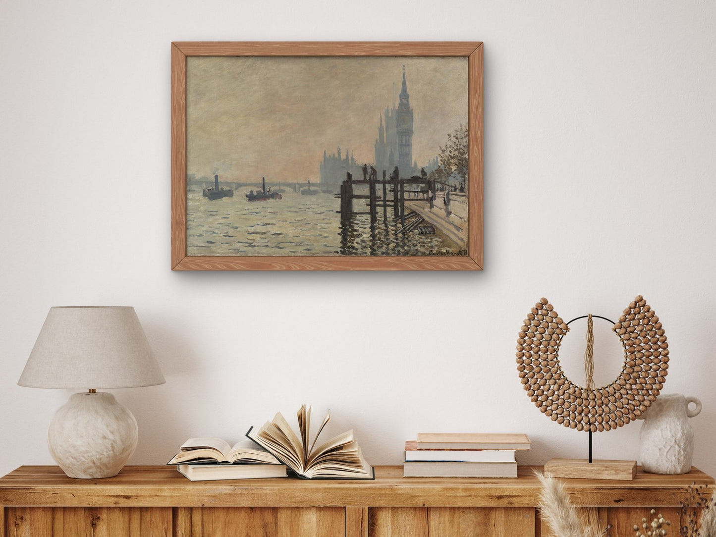 The Thames below Westminster by Claude Monet 1871, Wall Art Print, Fine Art Reproduction, Museum Quality Decor, Poster